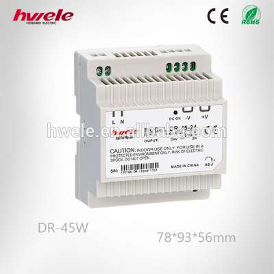 DR-45W Chinese hot sale Din rail power supply with SGS,CE,ROHS,TUV,KC,CCC certification